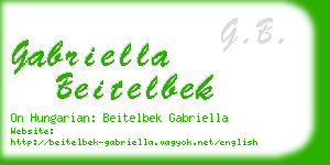 gabriella beitelbek business card